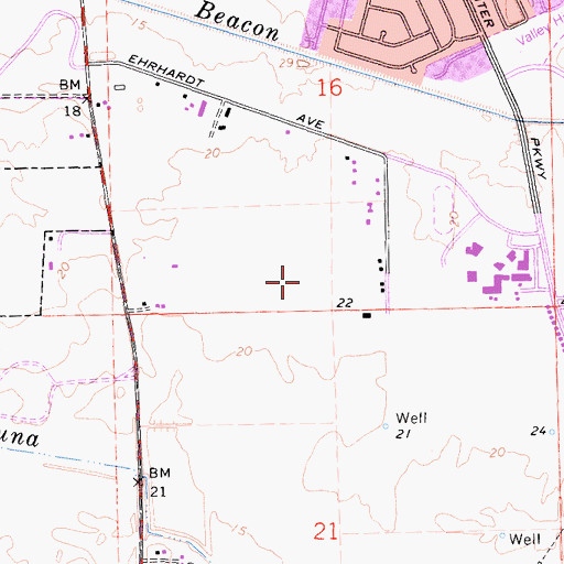Topographic Map of John Reith Elementary School, CA