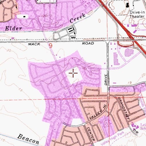 Topographic Map of Las Flores High School, CA