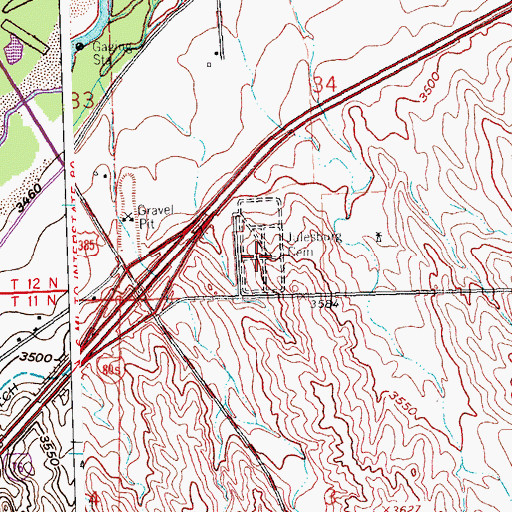 Topographic Map of Julesburg Hillside Cemetery, CO