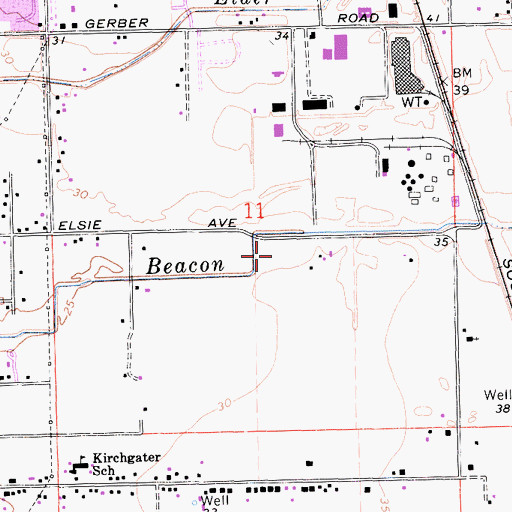 Topographic Map of Norman Waters Park, CA