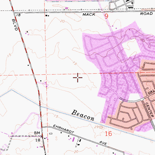 Topographic Map of Prairie Elementary School, CA