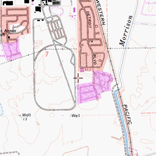 Topographic Map of Susan B Anthony Park, CA