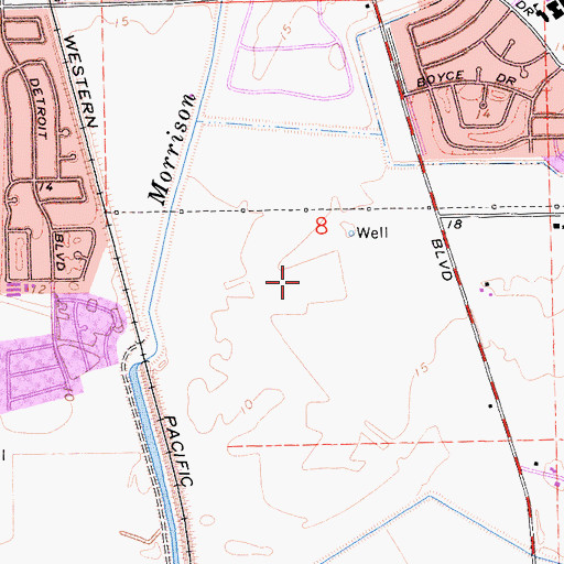 Topographic Map of Union House Elementary School, CA
