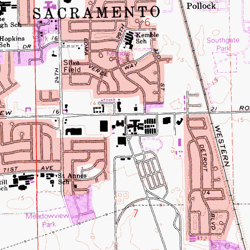 Topographic Map of California State Office of Civil Defense, CA