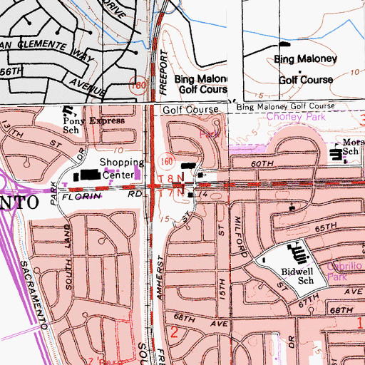 Topographic Map of Calvary Temple, CA