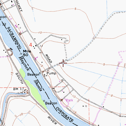 Topographic Map of Charter Point Park, CA