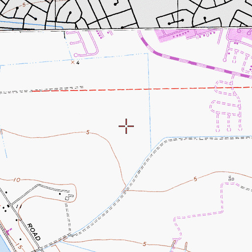 Topographic Map of Heavenside Park, CA