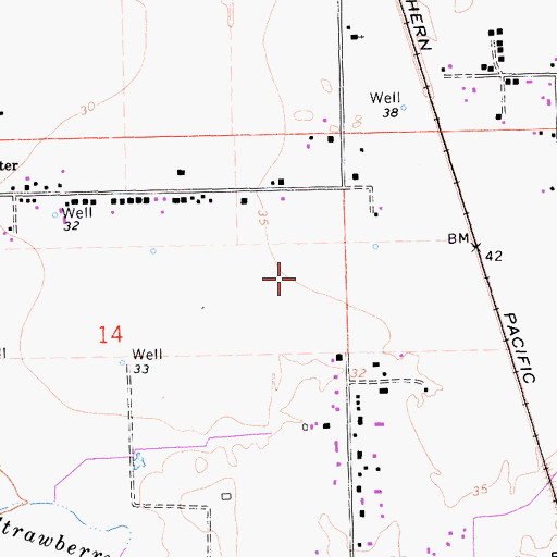 Topographic Map of Isabelle Jackson Elementary School, CA