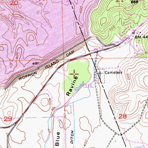 Topographic Map of Mormon Island Wetlands State Park, CA