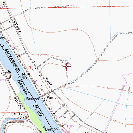 Topographic Map of Renfree Park, CA