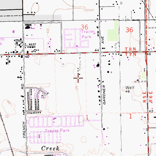 Topographic Map of Sunrise Florin Park, CA