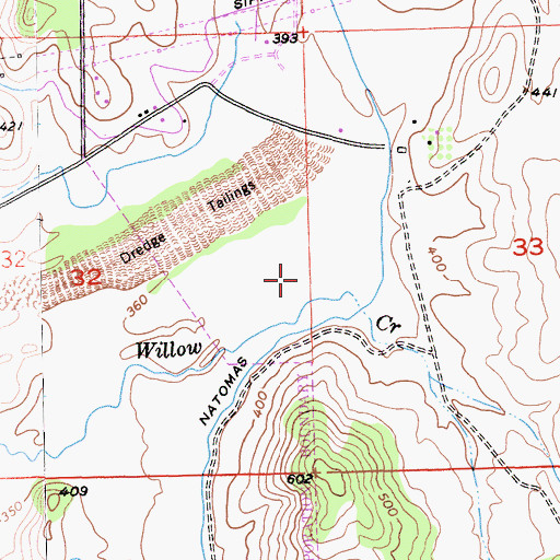 Topographic Map of Willow Creek Mini Park, CA
