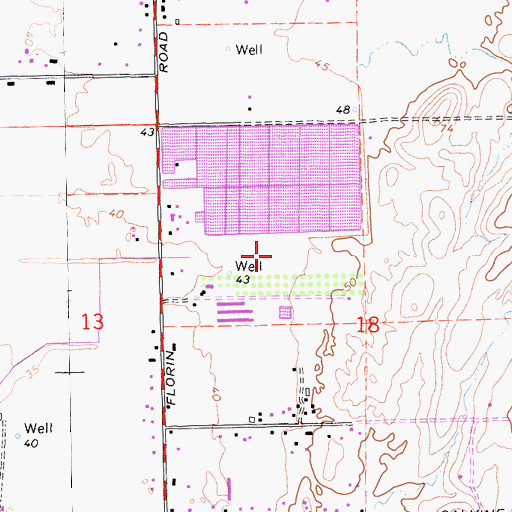 Topographic Map of Caymus Park, CA
