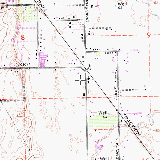 Topographic Map of Cypress Missionary Baptist Church, CA