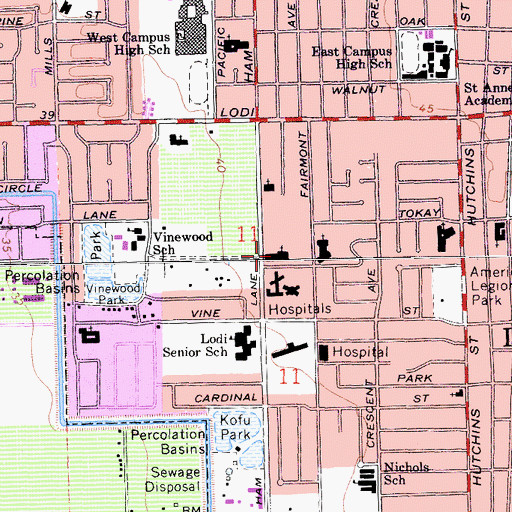 Topographic Map of Bethel Open Bible Church, CA