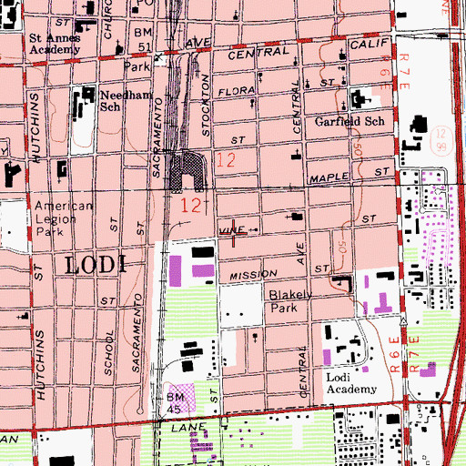 Topographic Map of Church of God, CA