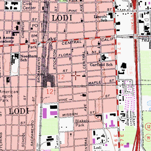 Topographic Map of Mattison Hall, CA