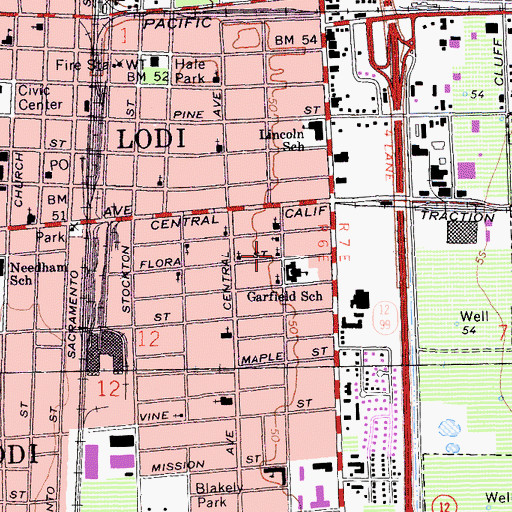 Topographic Map of Mennonite Brethren Church, CA