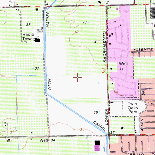 Topographic Map of Westgate Park, CA