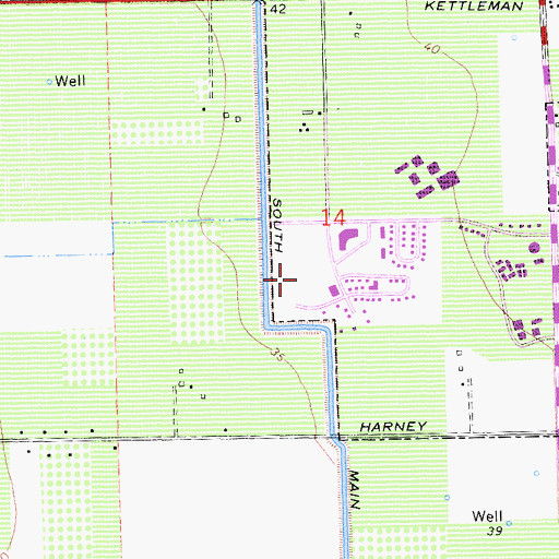 Topographic Map of Beckman Park, CA
