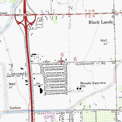 Topographic Map of Berea Baptist Church of Morada, CA