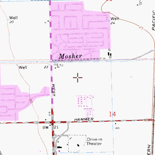 Topographic Map of Clairmont Elementary School, CA