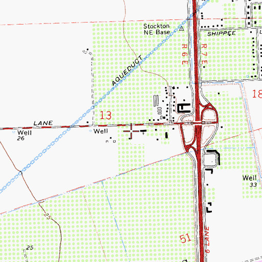 Topographic Map of Delta Church of the Nazarene, CA