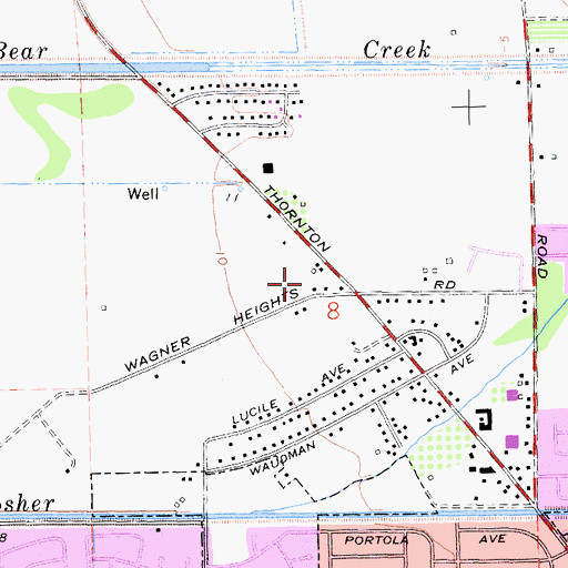 Topographic Map of Delta Sierra Middle School, CA
