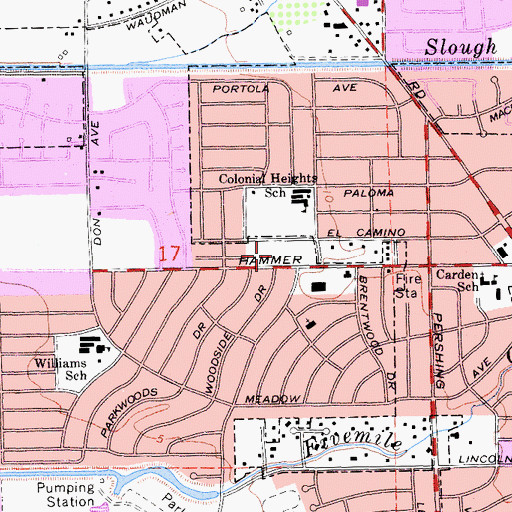 Topographic Map of Gibbons Park, CA