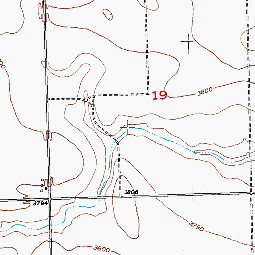 Topographic Map of Sand Creek, CO