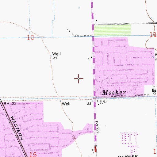 Topographic Map of Stockton Christian School, CA