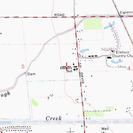 Topographic Map of Valley Bible Church, CA