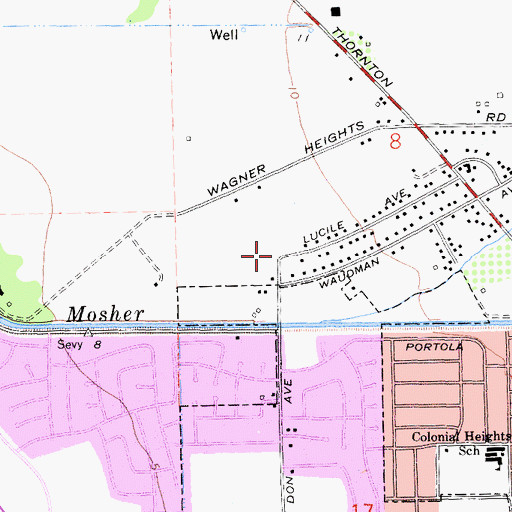 Topographic Map of The Church of Jesus Christ of Latter Day Saints, CA