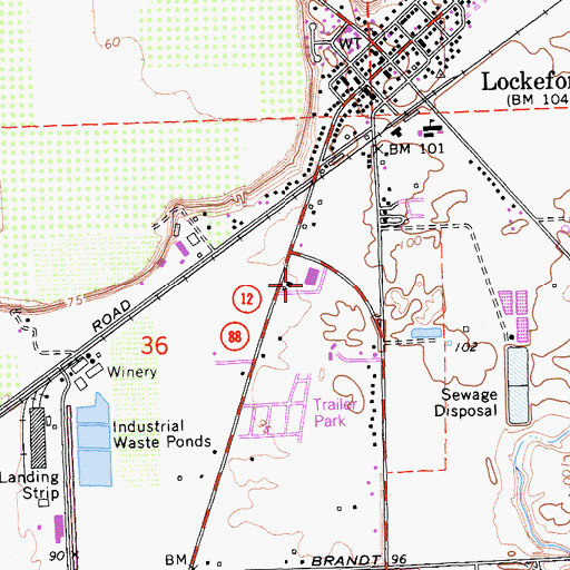 Topographic Map of Foothill Shopping Center, CA