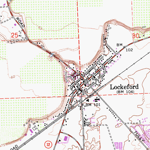 Topographic Map of Grace Church of Lockeford, CA