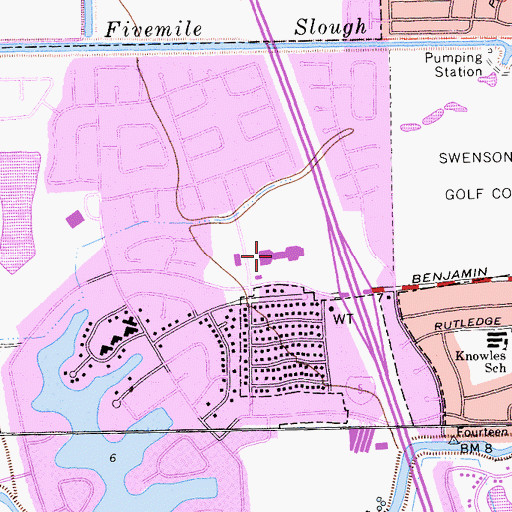 Topographic Map of Marina Shopping Center, CA
