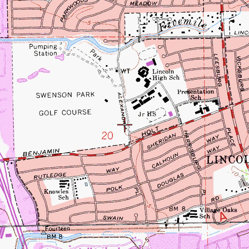 Topographic Map of Pacific School, CA
