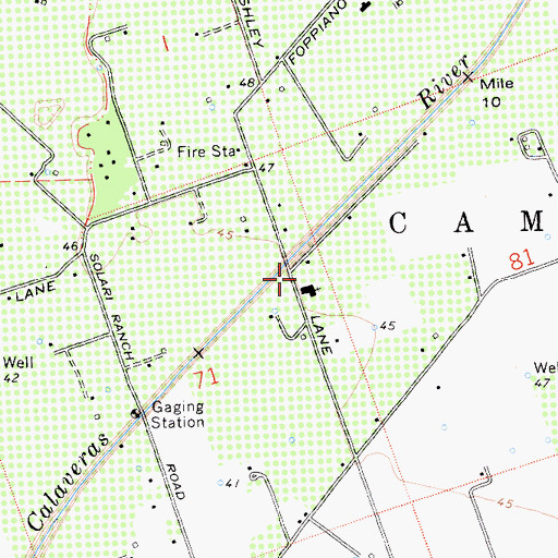 Topographic Map of Saint Michaels Roman Catholic Church, CA