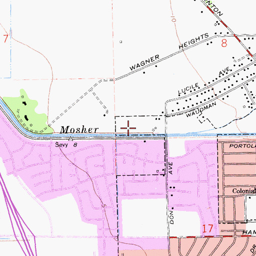 Topographic Map of Sandman Park, CA