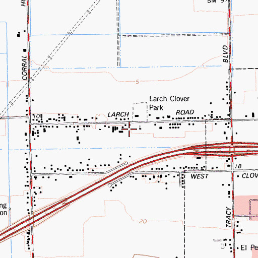 Topographic Map of Amazing Grace Church True Tabernacle of God, CA