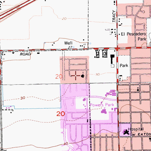 Topographic Map of The Church of Jesus Christ of Latter Day Saints, CA