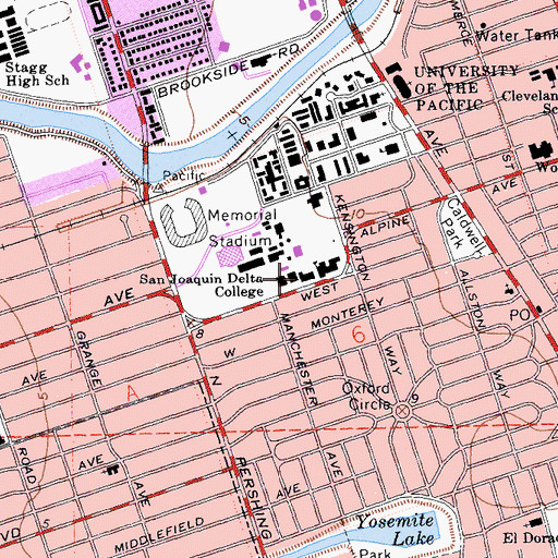 Topographic Map of Faraday Hall, CA
