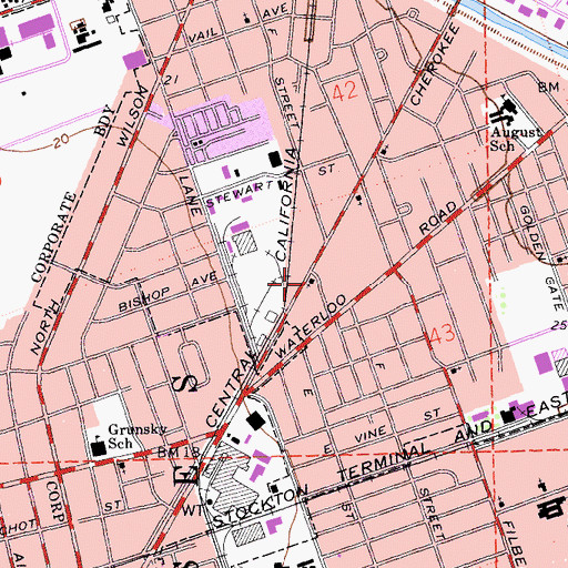 Topographic Map of Full Gospel Assembly of God Church, CA