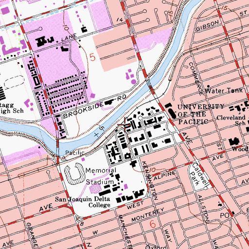 Topographic Map of North Hall, CA