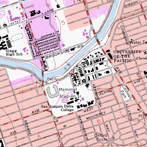 Topographic Map of Owen Hall, CA