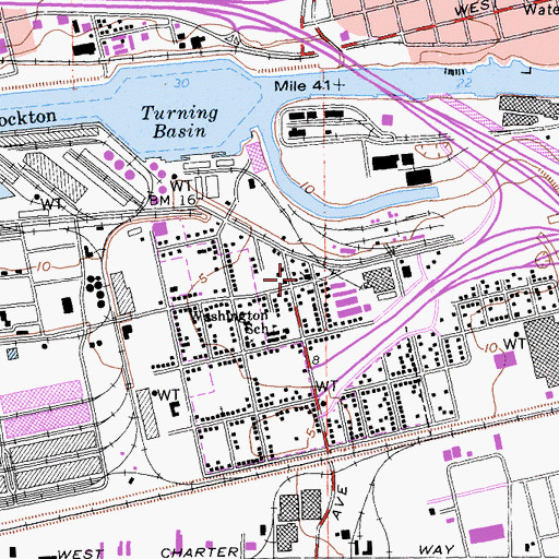 Topographic Map of Church of God in Christ, CA