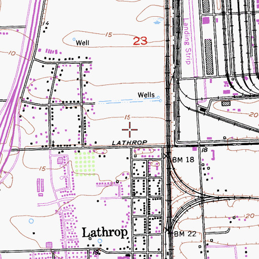 Topographic Map of Green Belt Park, CA