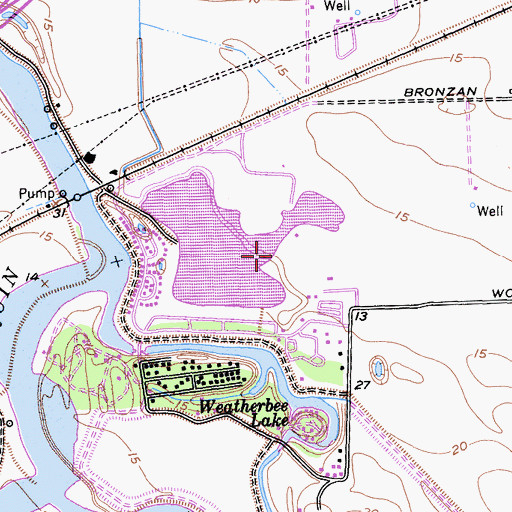 Topographic Map of Oakwood Lake, CA