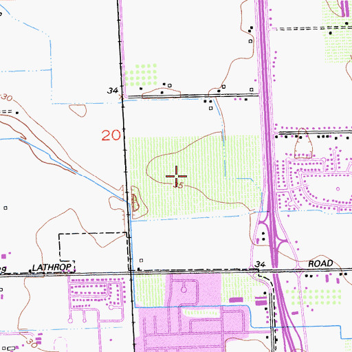 Topographic Map of San Joaquin Delta College Farm Laboratory, CA