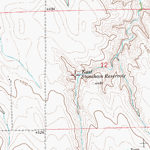 Topographic Map of East Stoneham Reservoir, CO
